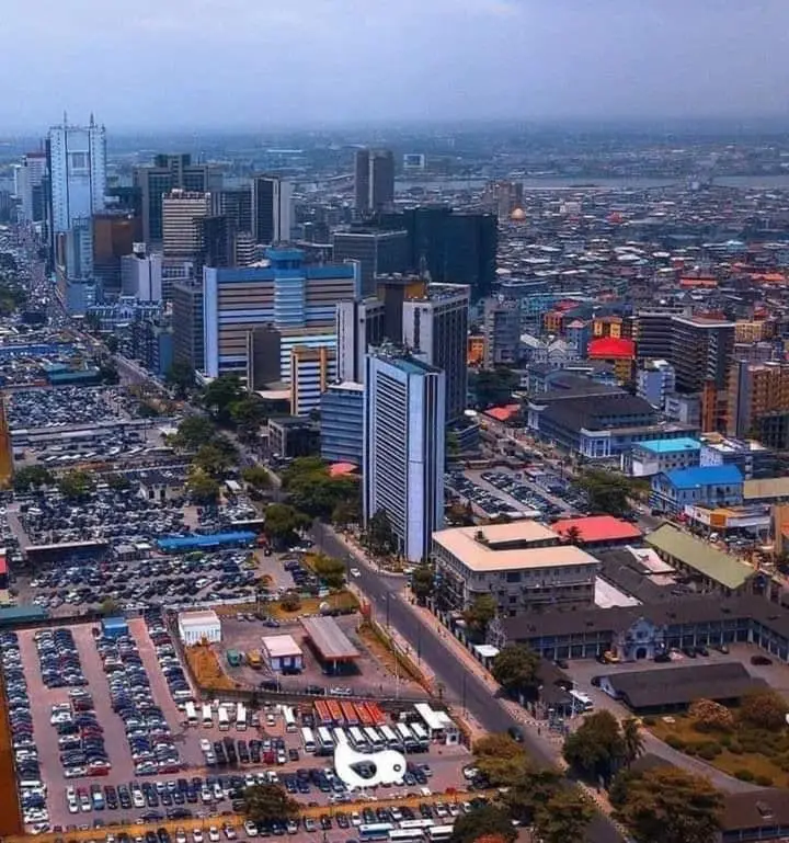 Aerial view of the Lagos skyline