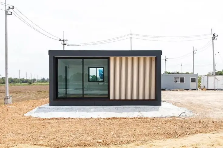 A modular home installed on site